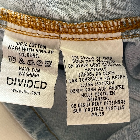 Vintage H&M Divided Y2K Denim Front Buttons A-Line Skirt Size 10 - Picture 4 of 15